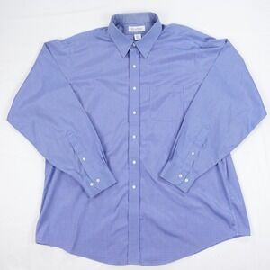Brooks Brothers Shirt Men's 18 36/37 Cotton Button Up Blue White Check